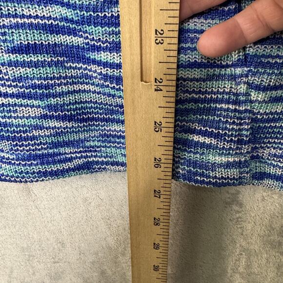 Spyder Jacket Womens XL Blue Aqua Full Zip Sweater Fleece Stand Collar Space Dye - Picture 12 of 12